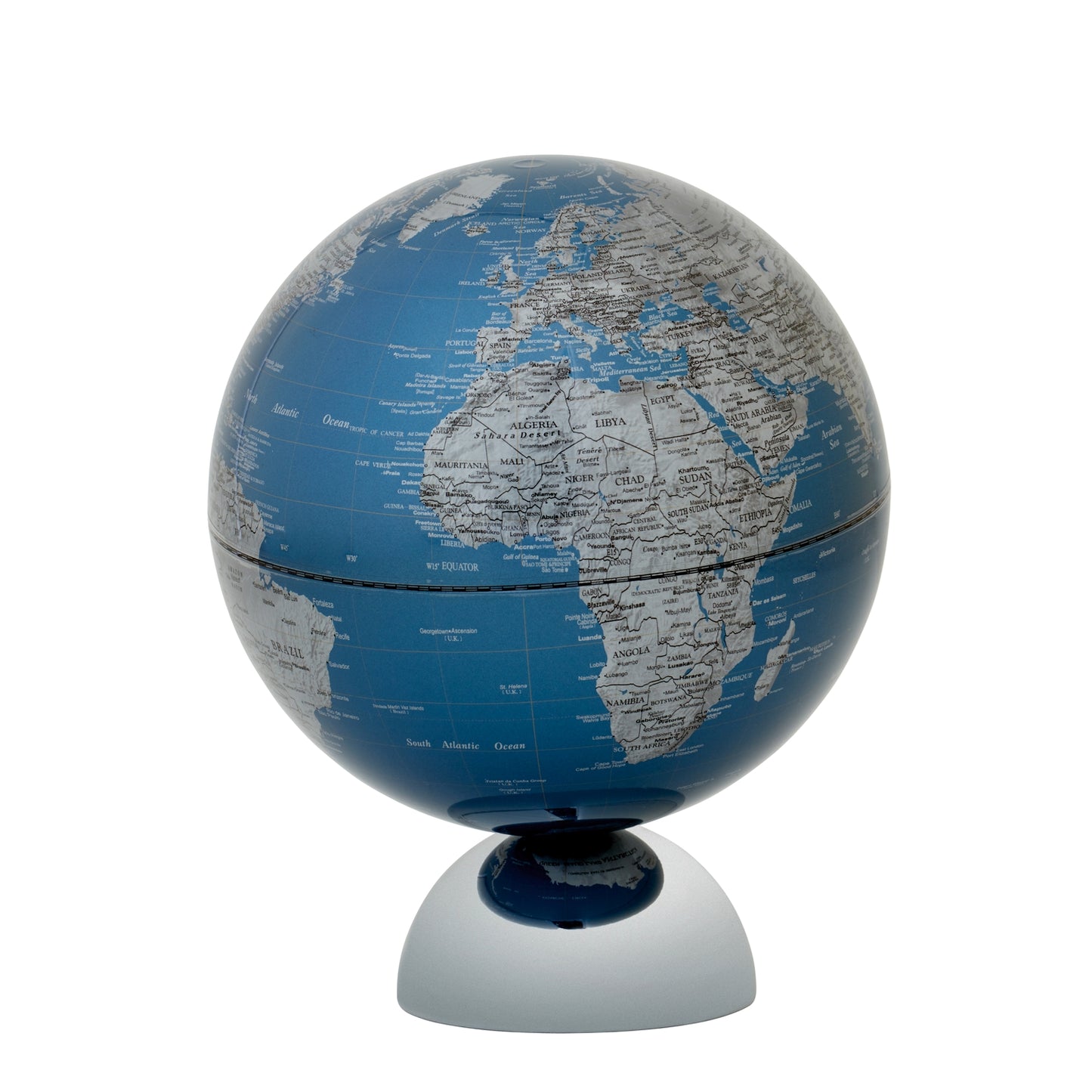 EMFORM Andromeda Globus magnetsicher Sockel und Weltkugel verschiedene Farben