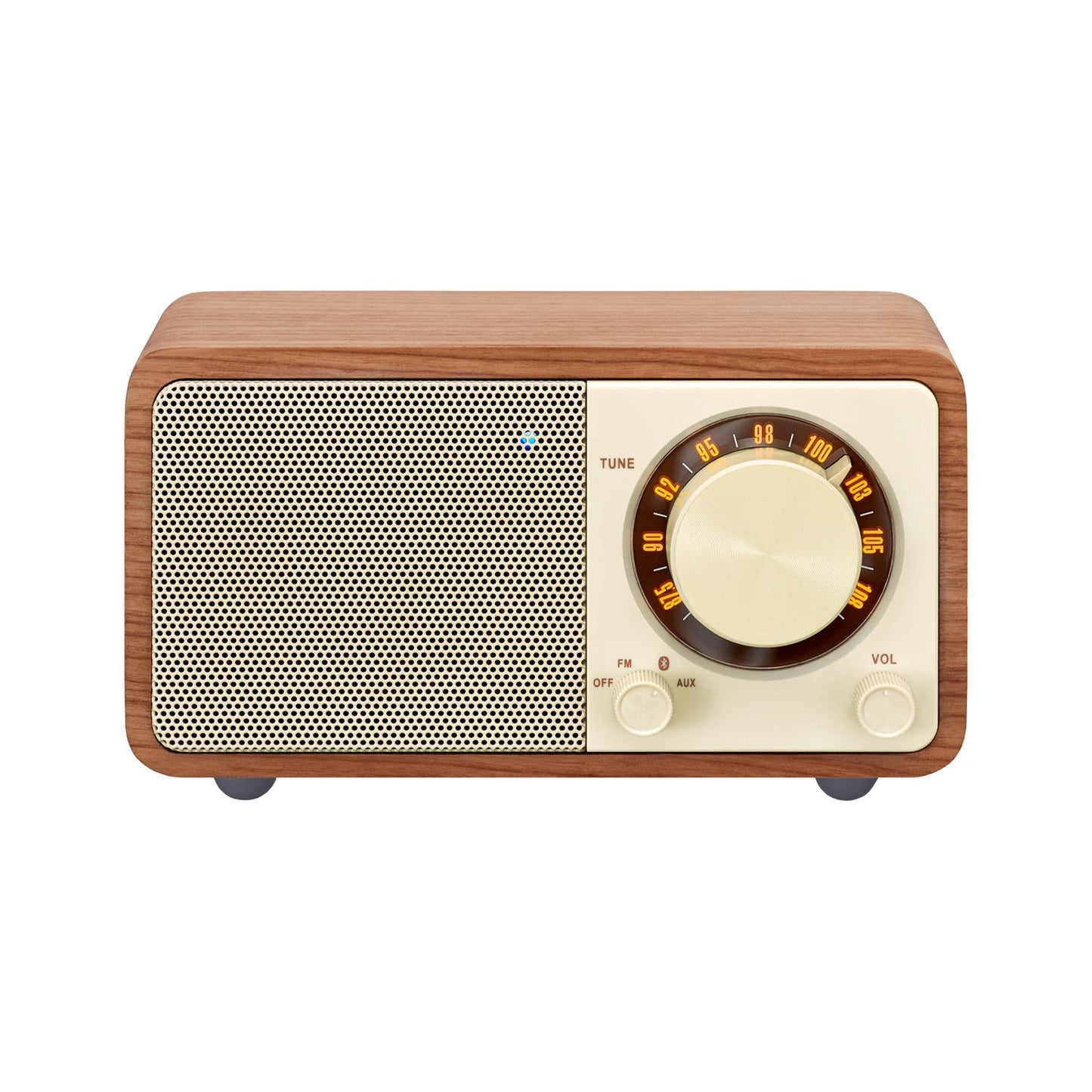 Sangean WR-7 kompaktes UKW Radio mit Bluetooth, 36h Akkulaufzeit, Retro-Design