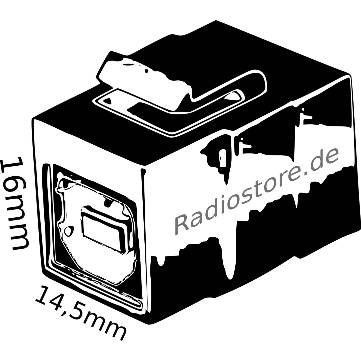 Lyndahl LKK0194WSR Keystone, Polklemme Adapter, vergoldet, scharz oder rot