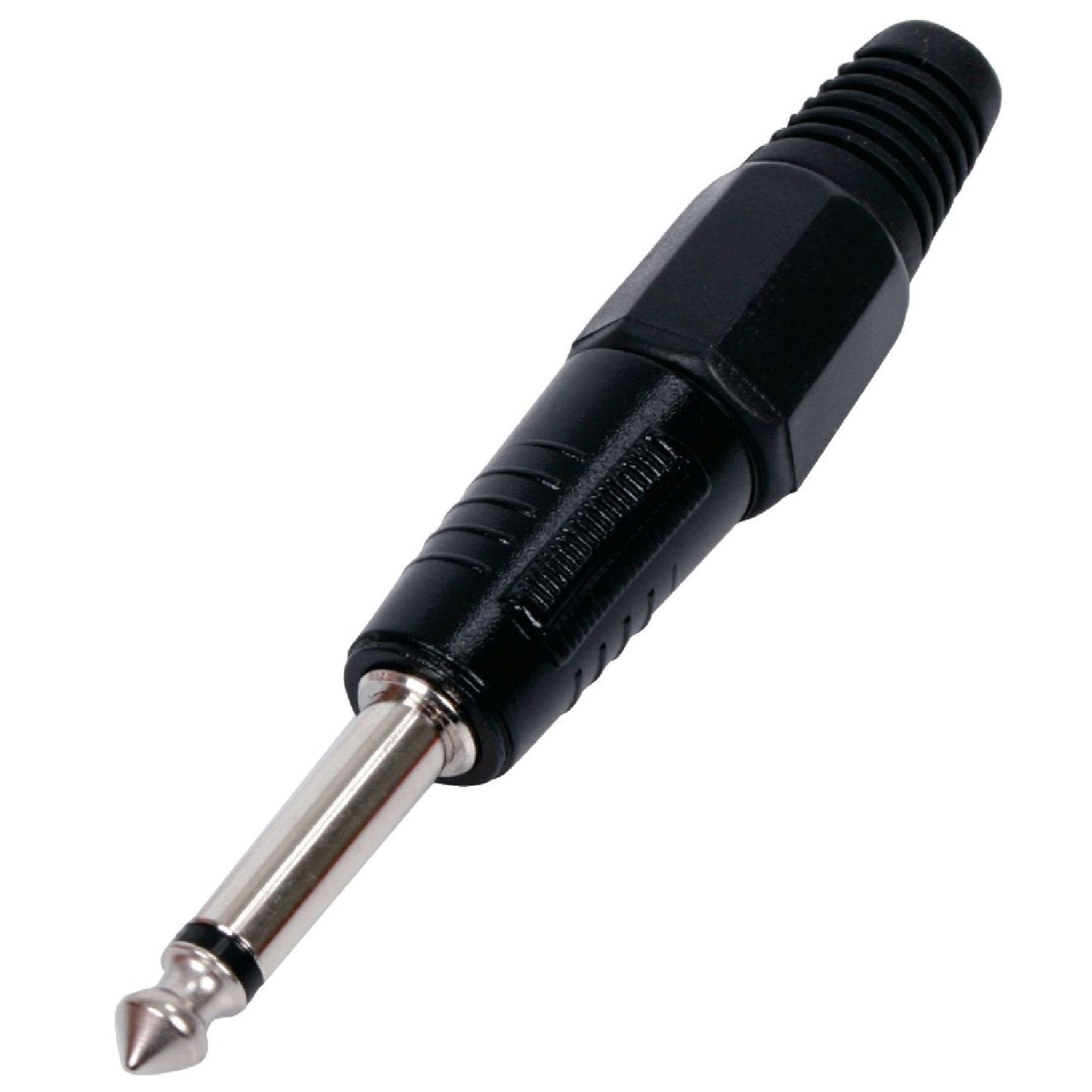 Klinkenstecker 6,3mm Mono Metallausführung Schwarz