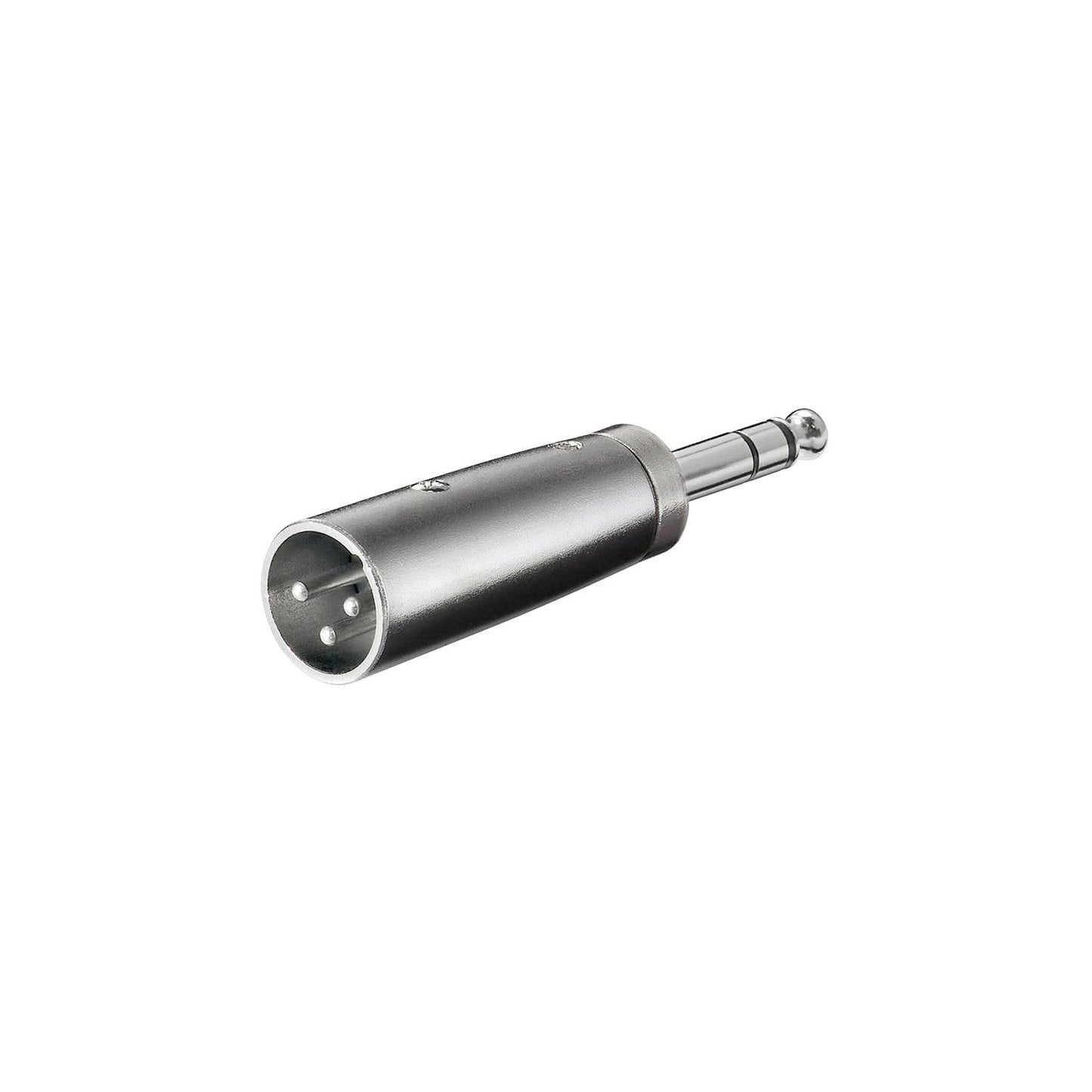 Kurzadapter XLR Stecker, 3-polig auf Stereo Klinkenstecker 6,3m