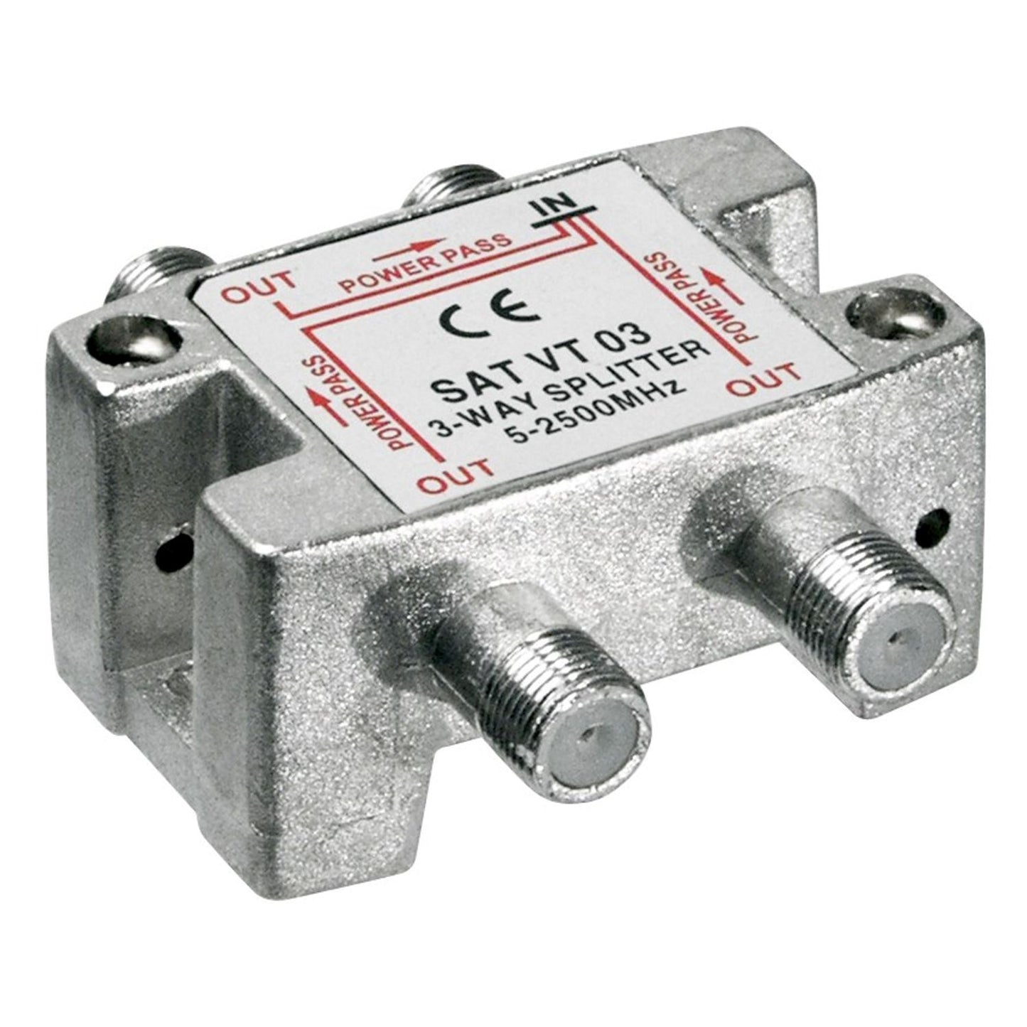 3fach SAT - Verteiler (Splitter), für F-Steck