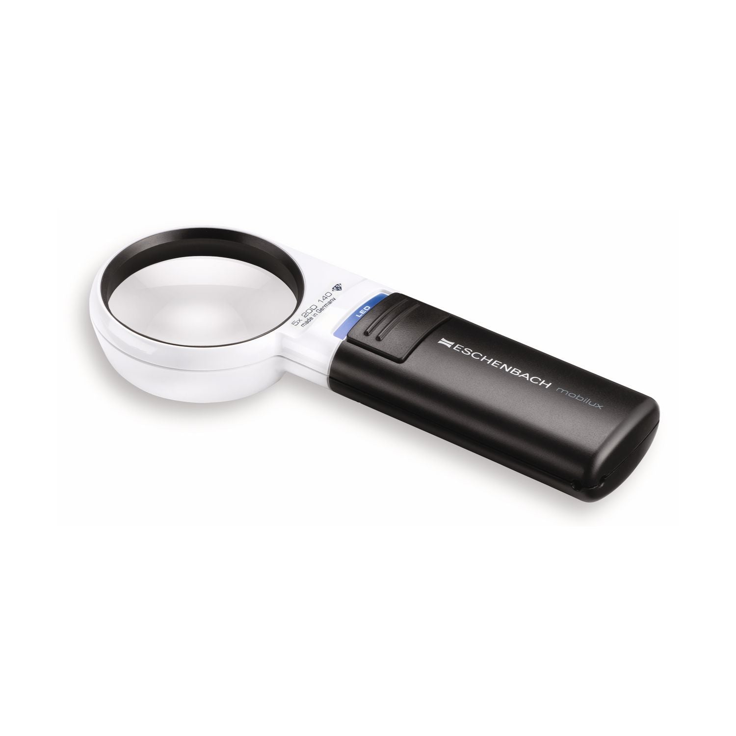 Eschenbach mobilux LED Reading Magnifier, Round Handheld Magnifier with Light in Various Versions