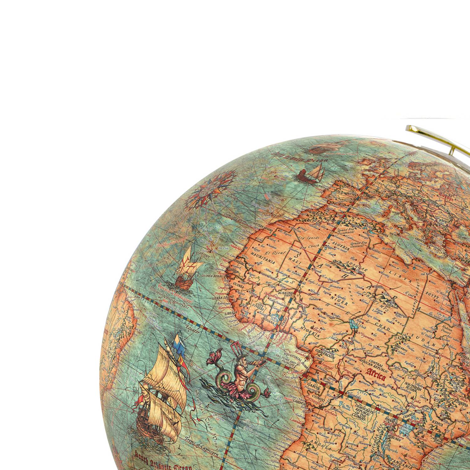 Columbus Imperial Desk Globe, 400 mm, Illuminated Globe, with Historical Map