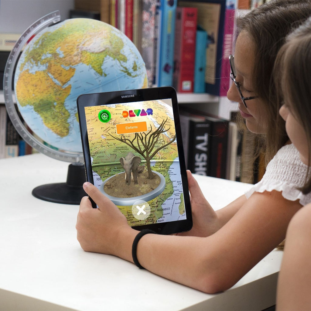 Rathgloben Dual-Image Illuminated Globe Gaia 25 with Augmented Reality App