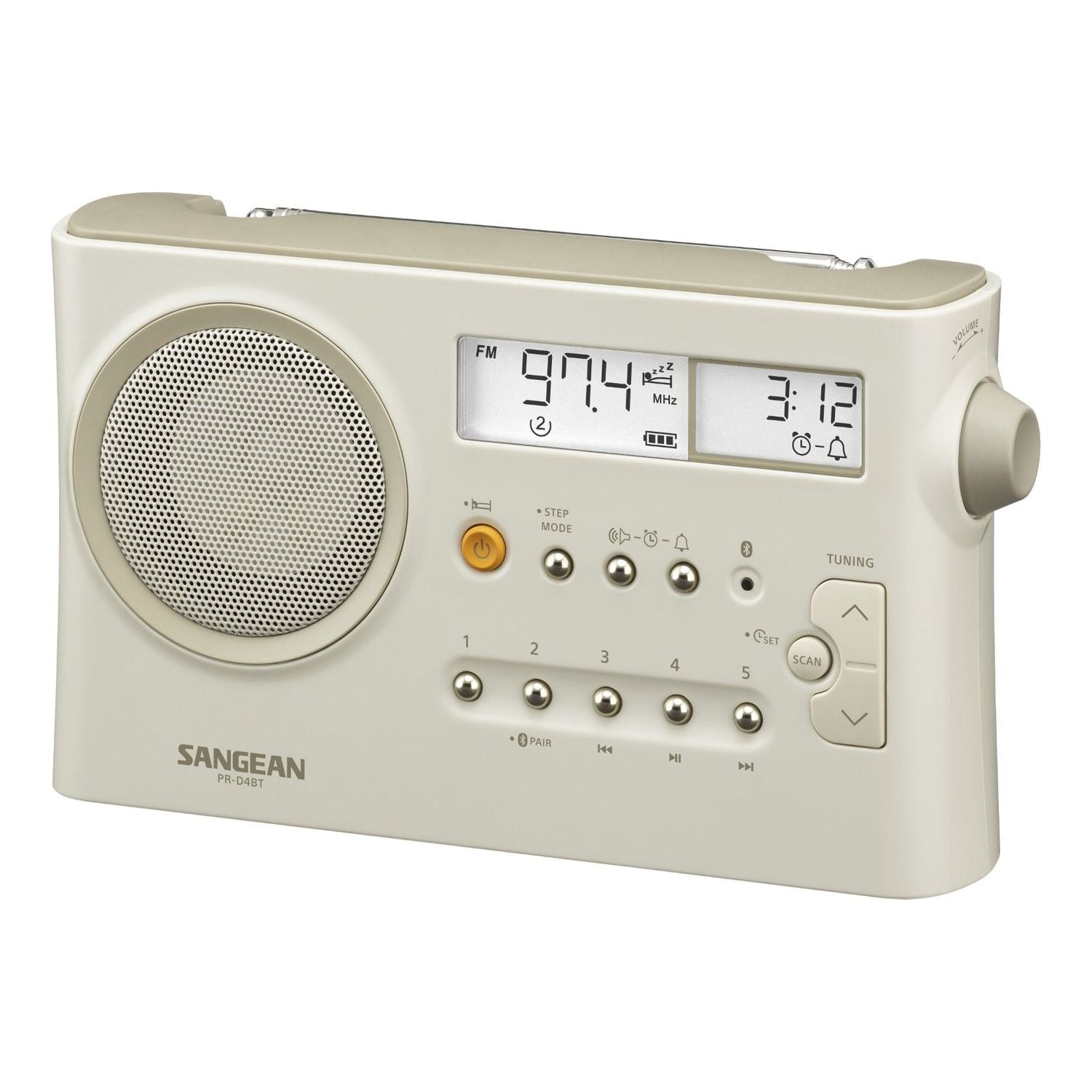 Sangean PR-D4BT Portable MW/FM Radio with Bluetooth, Various Colours