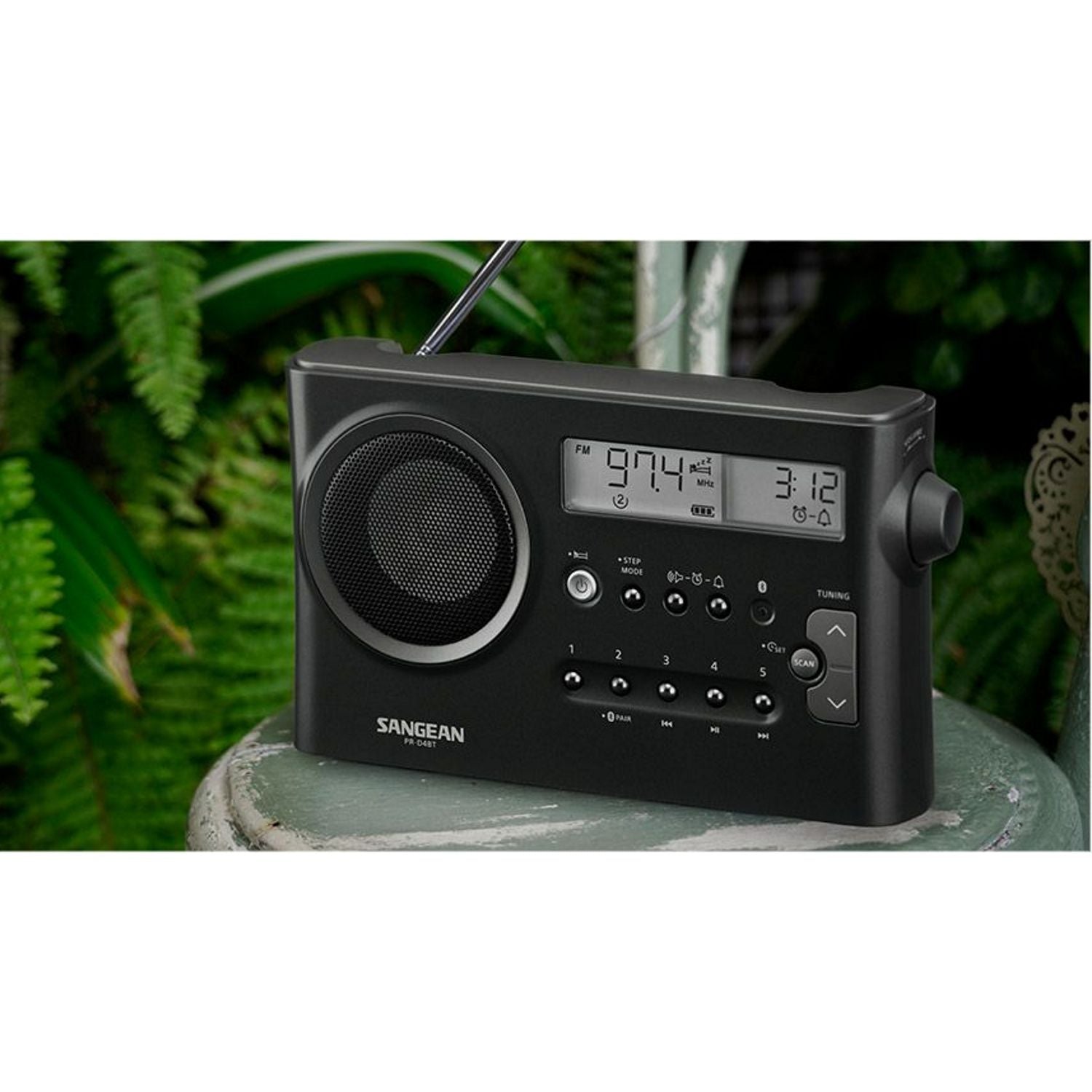Sangean PR-D4BT Portable MW/FM Radio with Bluetooth, Various Colours
