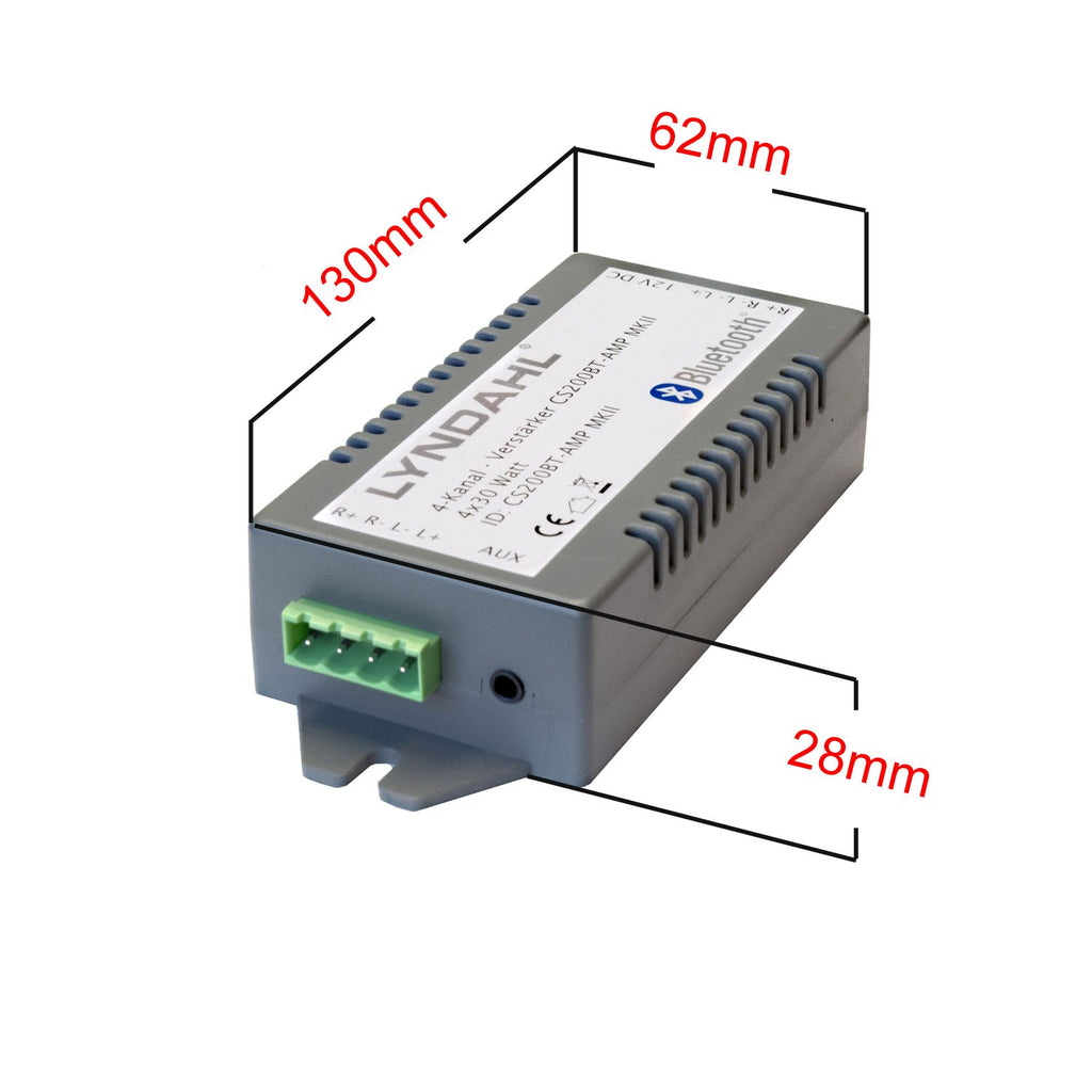Lyndahl Bluetooth 4-channel + AUX amplifier AMP4X15BT