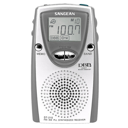B-STOCK - Sangean DT-210 Pocket Radio with Speaker and Earphones