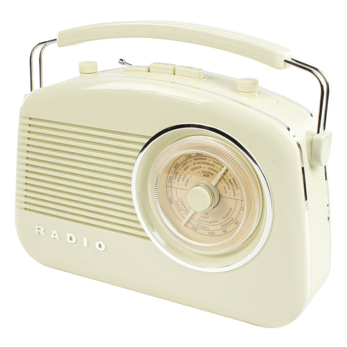 B-STOCK - Retro Design AM/FM Radio, Ivory