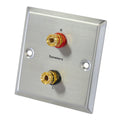 B-STOCK - Dynavox Stainless Steel Speaker Connection Plate, 2 Banana Sockets