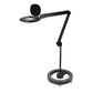 Lumeno 861XGR Lupenleuchte/Arbeitsplatzlampe 60 LEDs ovale Linse Gummiring grau