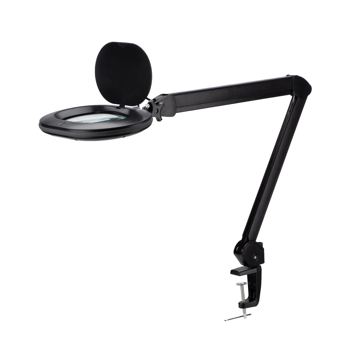 Lumeno 861XGR Lupenleuchte/Arbeitsplatzlampe 60 LEDs ovale Linse Gummiring grau