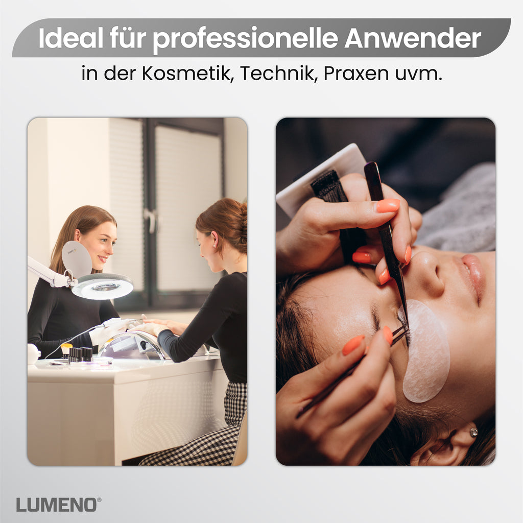 Lumeno 7213/15/18 Magnifying Lamp/Workplace Lamp 60 LEDs with 127 mm Lens, Grey, Green or Black