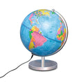 B-STOCK - Magellan Albion Illuminated Globe 25 cm Political Map Silver