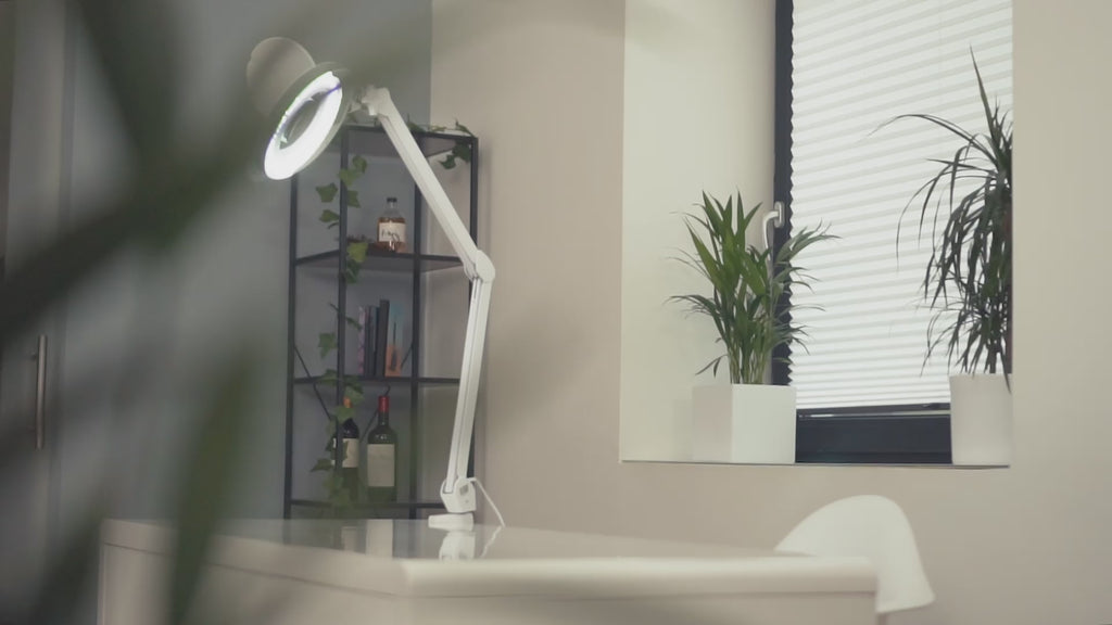 Lumeno 7213/15/18 Magnifying Lamp/Workplace Lamp 60 LEDs with 127 mm Lens, Grey, Green or Black