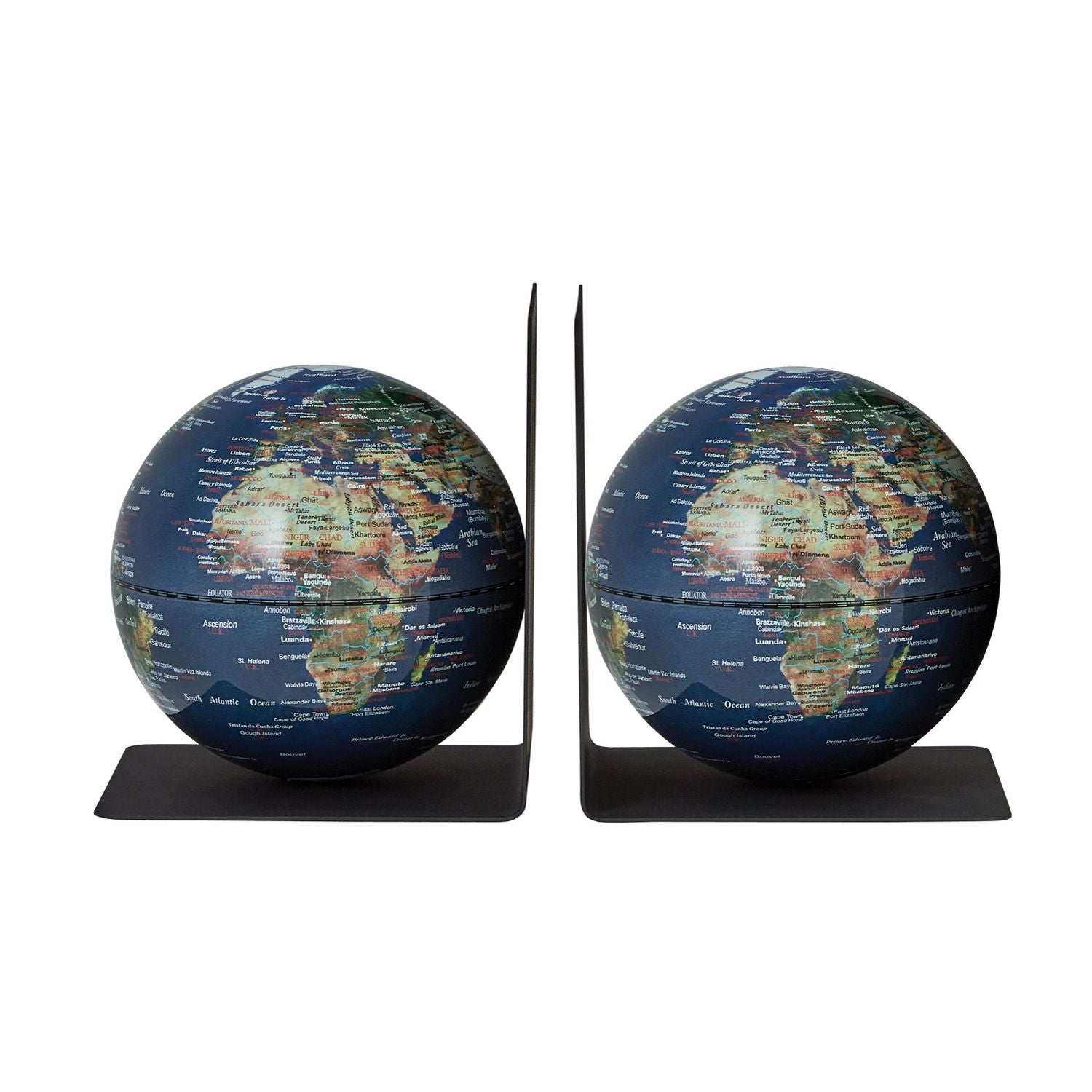 EMFORM Bookglobe Bookend Set, Globe Detachable, Various Versions