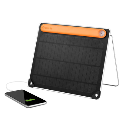 BioLite SolarPanel 5+,Ultradünnes Modul mit 5 W und integriertem 2200 mAh Akku