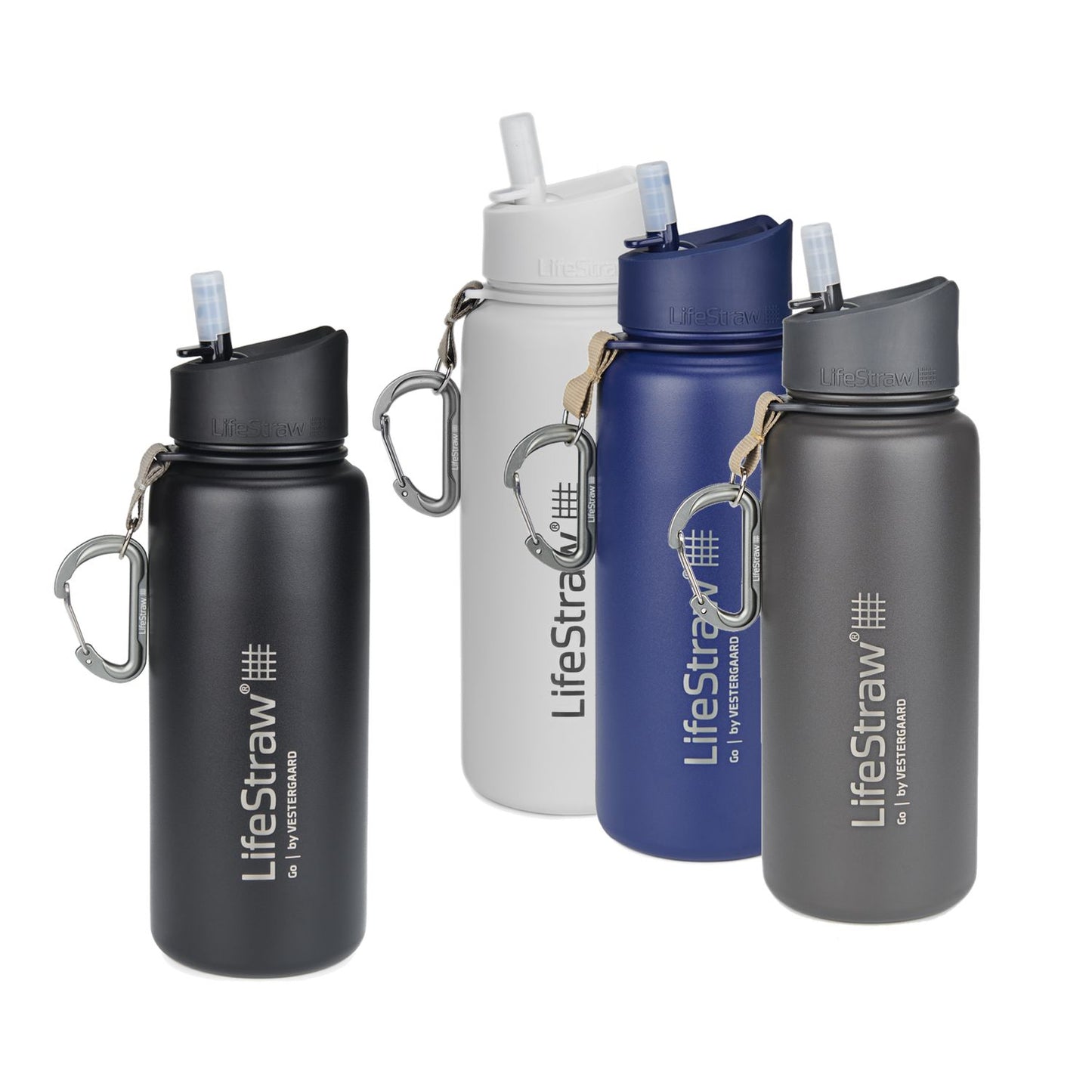 LifeStraw Go Stainless Steel Edelstahlflasche isoliert mit Filter versch. Farben