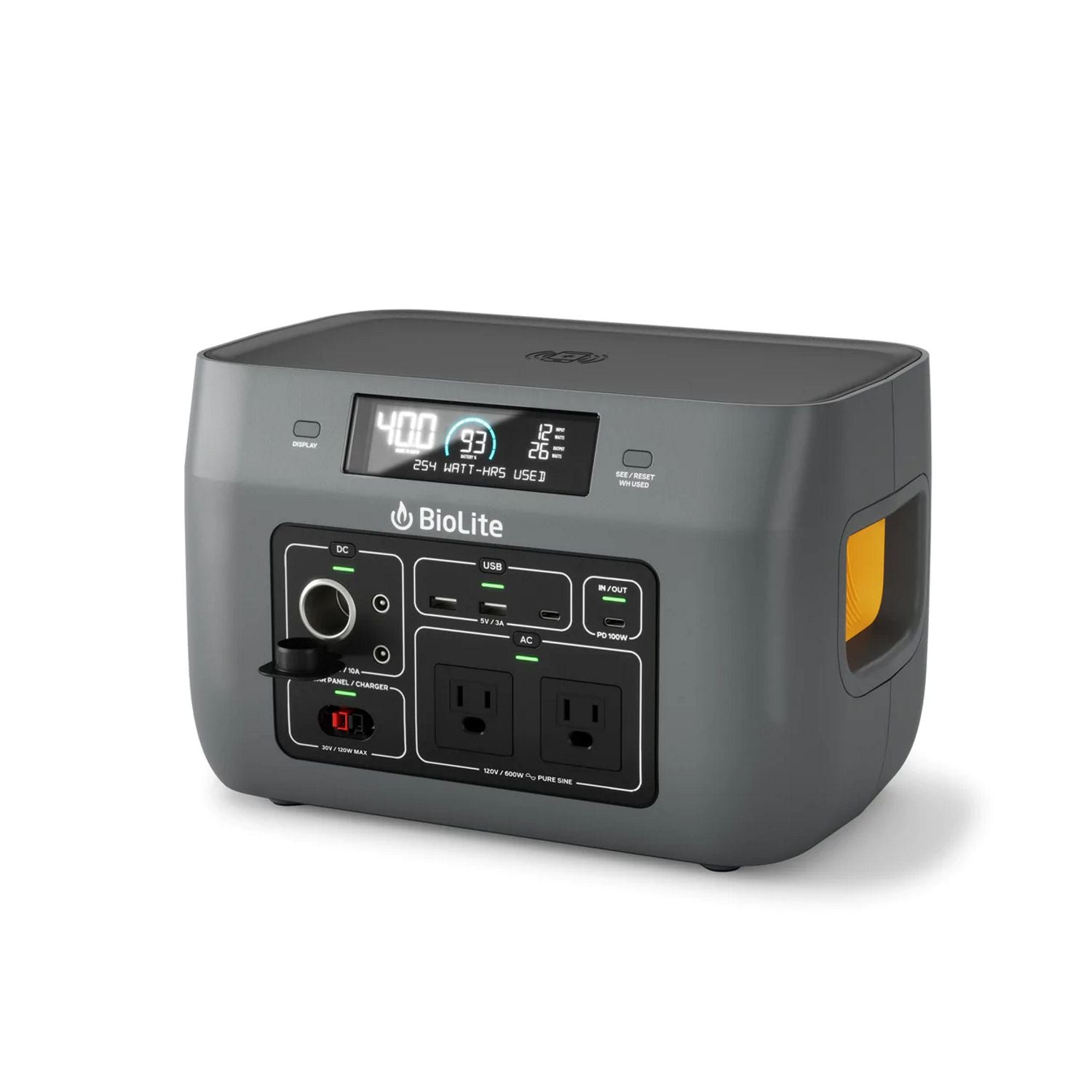 BioLite BaseCharge Power Station Solar Generator with Li-Ion Battery 600 or 1500