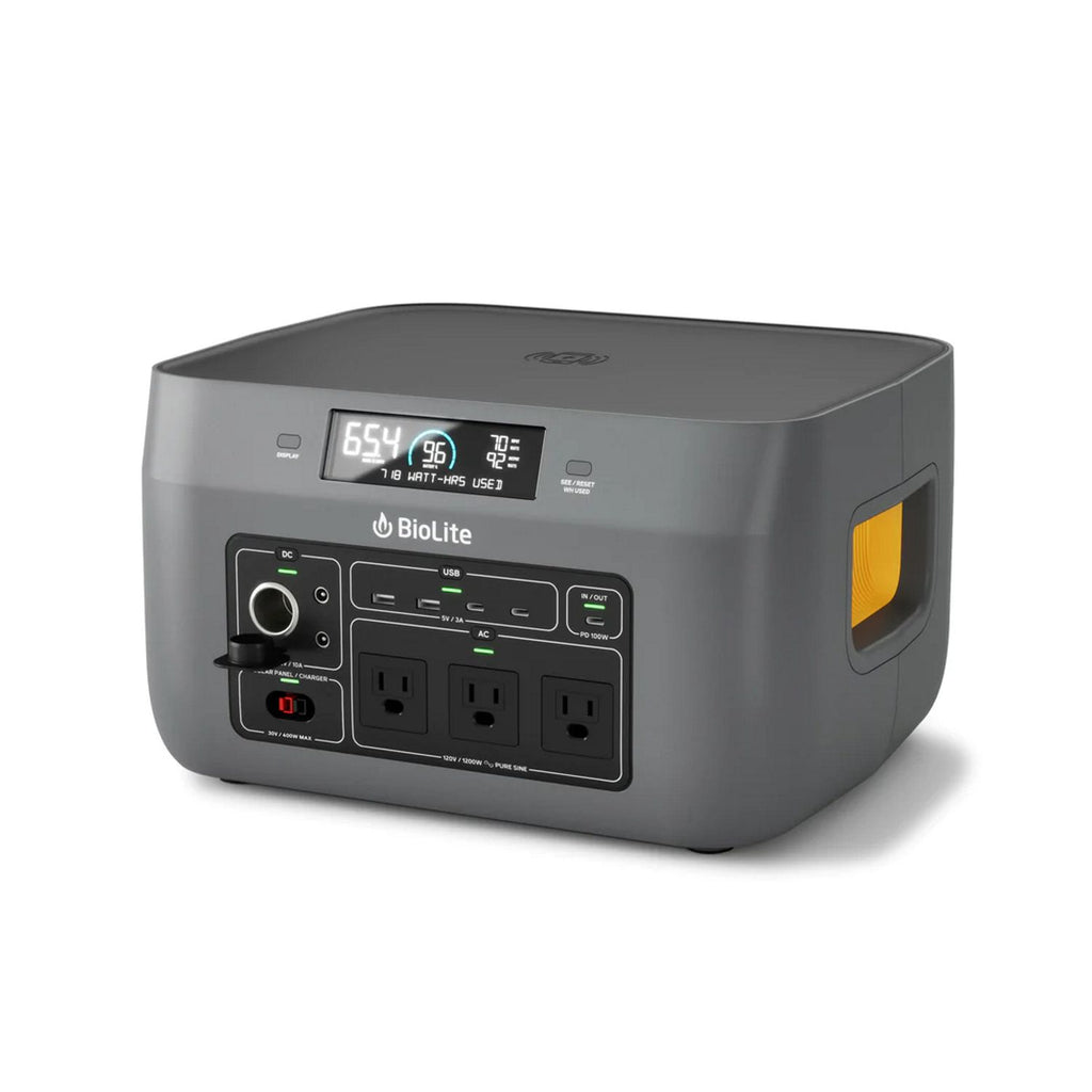 BioLite BaseCharge Power Station Solar Generator with Li-Ion Battery 600 or 1500