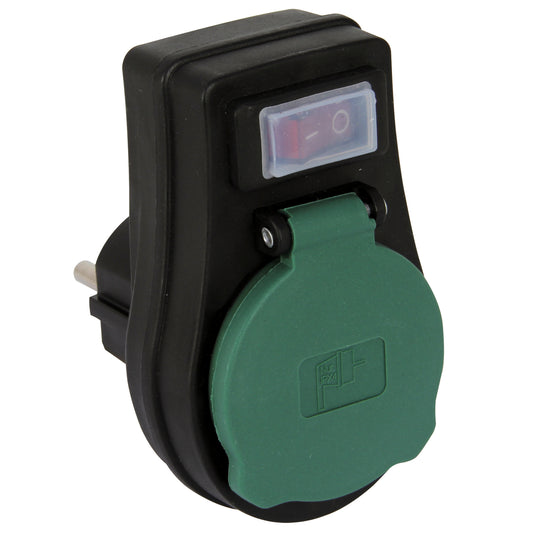 REV Adapter mit Schalter 1-polig, Kindersicherung, spritzwassergeschützt
