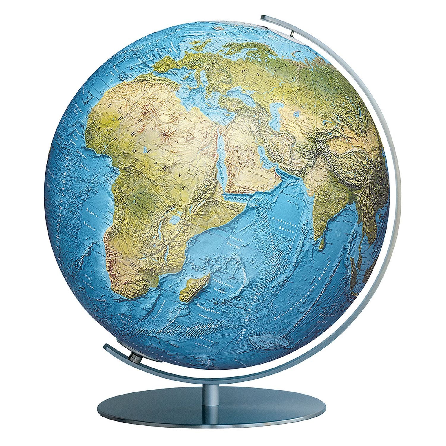 Columbus DUORAMA Illuminated Globe, Table Globe, D 400 mm, stainless steel, various versions