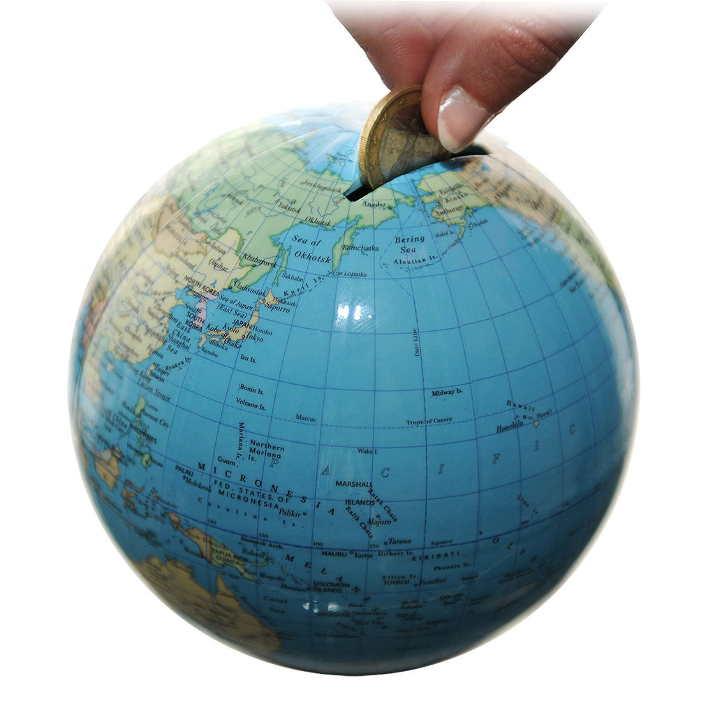 Columbus Mini Globe Money Box, D 120 mm, Various Variants