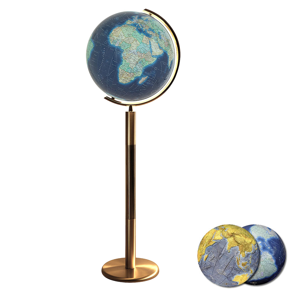 Columbus Duo Azzurro Floor Globe, D 400 mm, crystal glass, OID, various versions