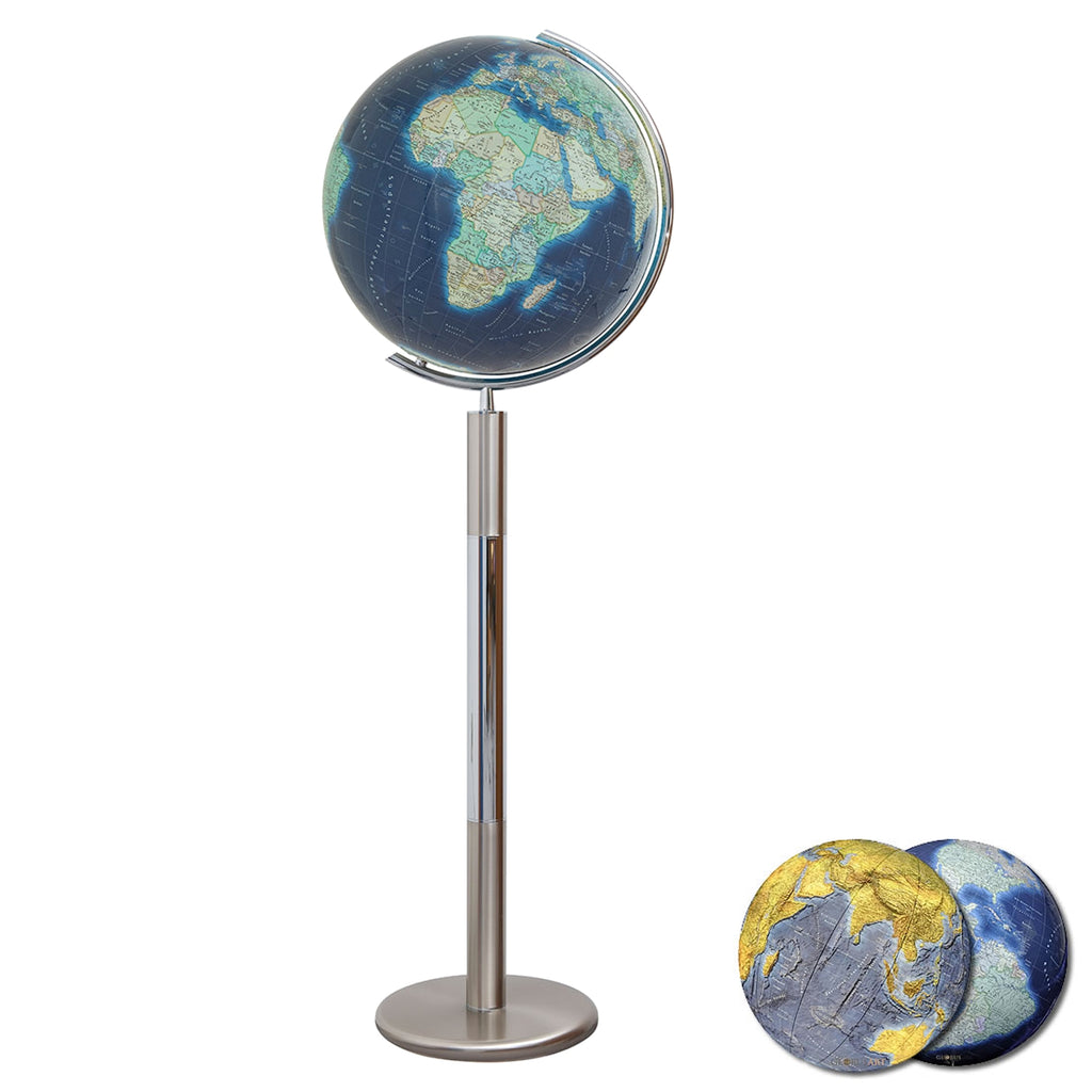 Columbus Duo Azzurro Floor Globe, D 400 mm, crystal glass, OID, various versions