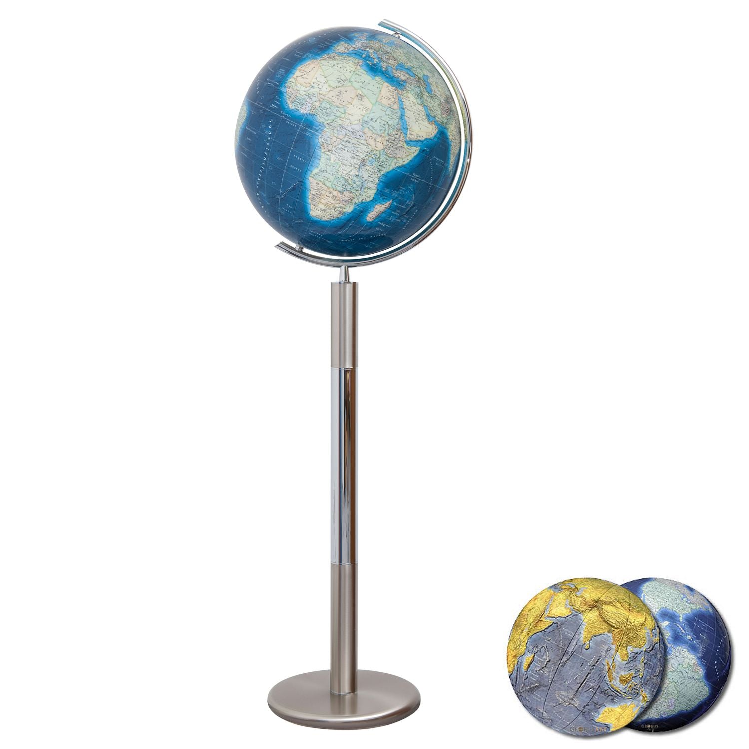 Columbus Duo Azzurro Floor Globe, D 400 mm, crystal glass, OID, various versions