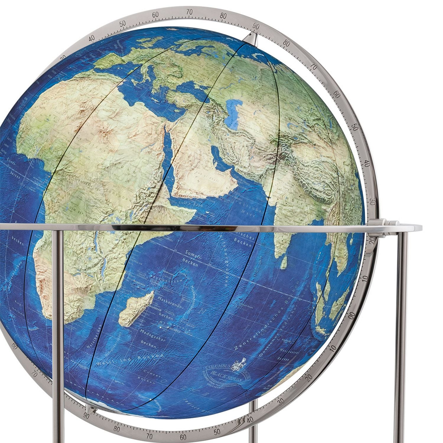 Columbus BLACK SERIES Floor Globe Savannah D 60 cm Acrylic Glass and Stainless Steel