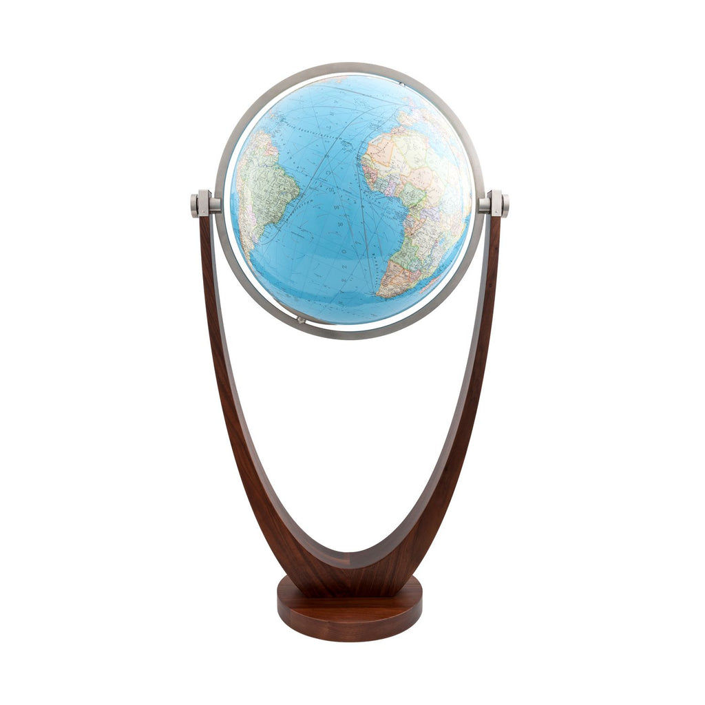 Columbus Magnum DUO Standglobus 77 cm mit Nussbaum-Gabelfuss