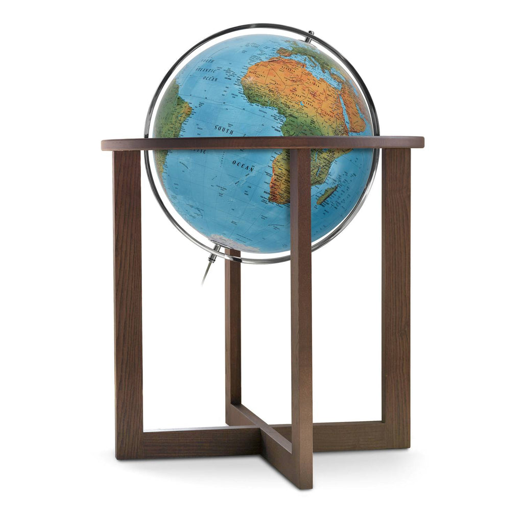 Rathgloben Floor-Standing Illuminated Globe, Hand-Laminated, 50 cm D, 103 cm H, Various Variants