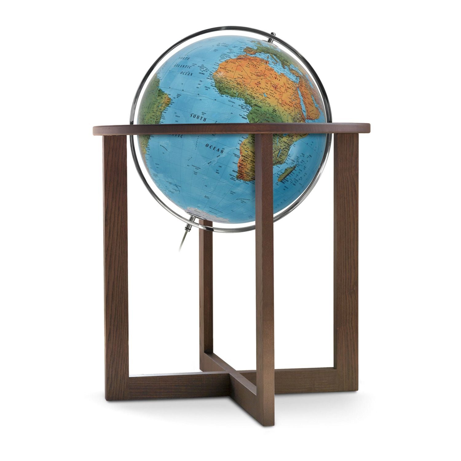 Rathgloben Floor-Standing Illuminated Globe, Hand-Laminated, 50 cm D, 103 cm H, Various Variants