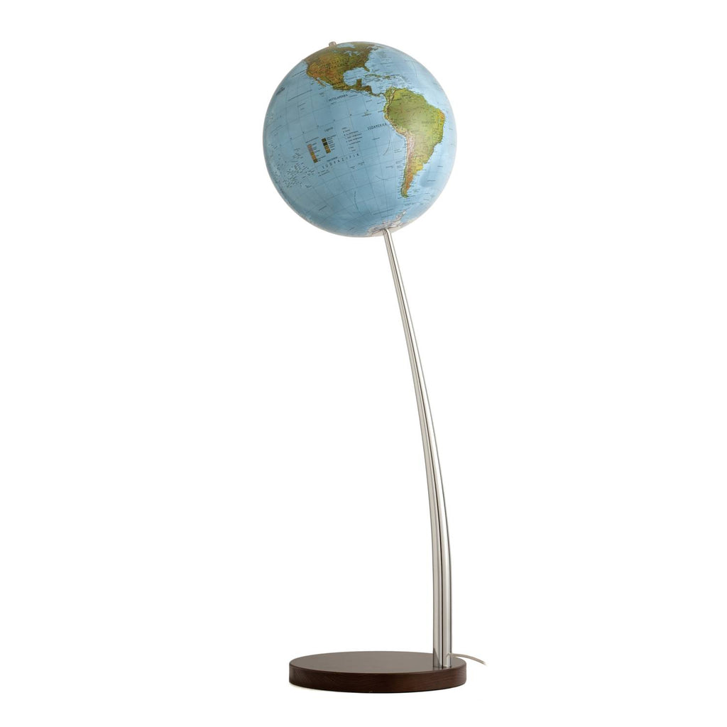 Räthgloben Floor-Standing Illuminated Globe, hand-laminated, 37 cm dia., 120 cm H, various variants