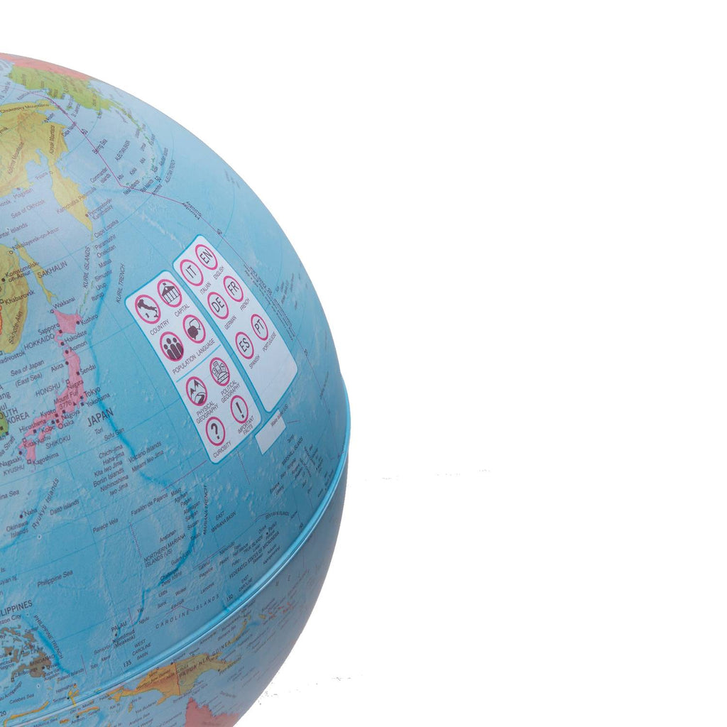Raethgloben Interactive Illuminated Globe Parlamondo, 30 cm D, 39 cm H, with Audio Pen