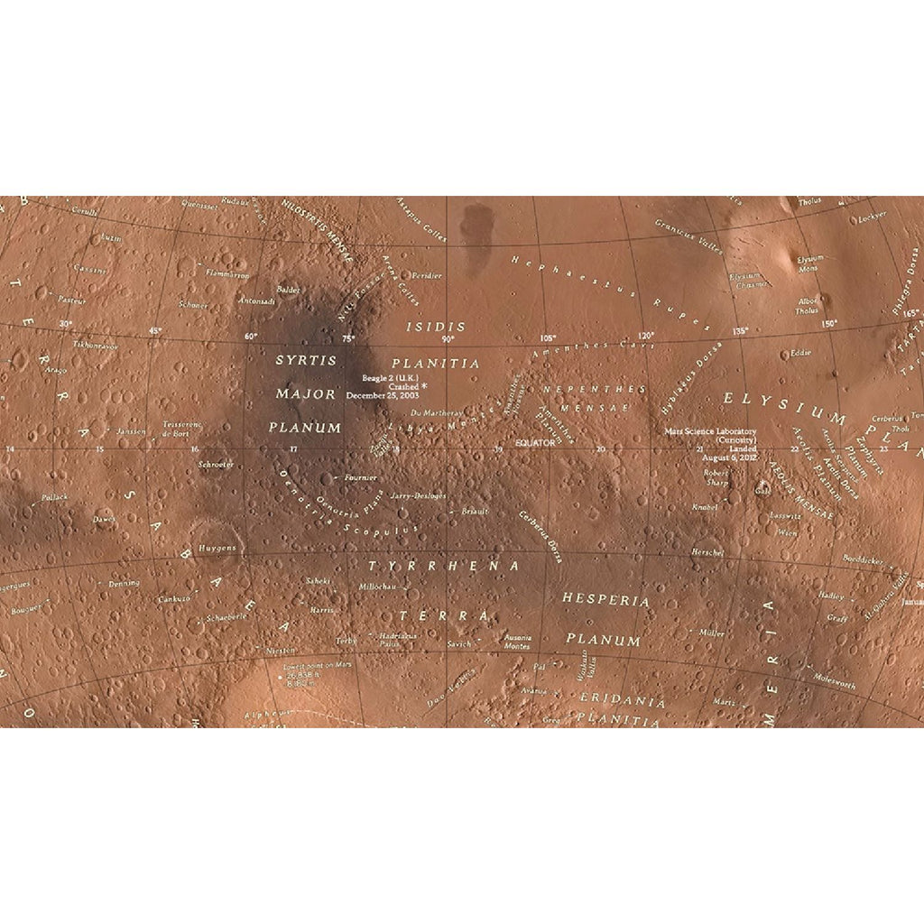 National Geographic Illuminated Globe Red Planet Table Globe of the Planet Mars 30 cm