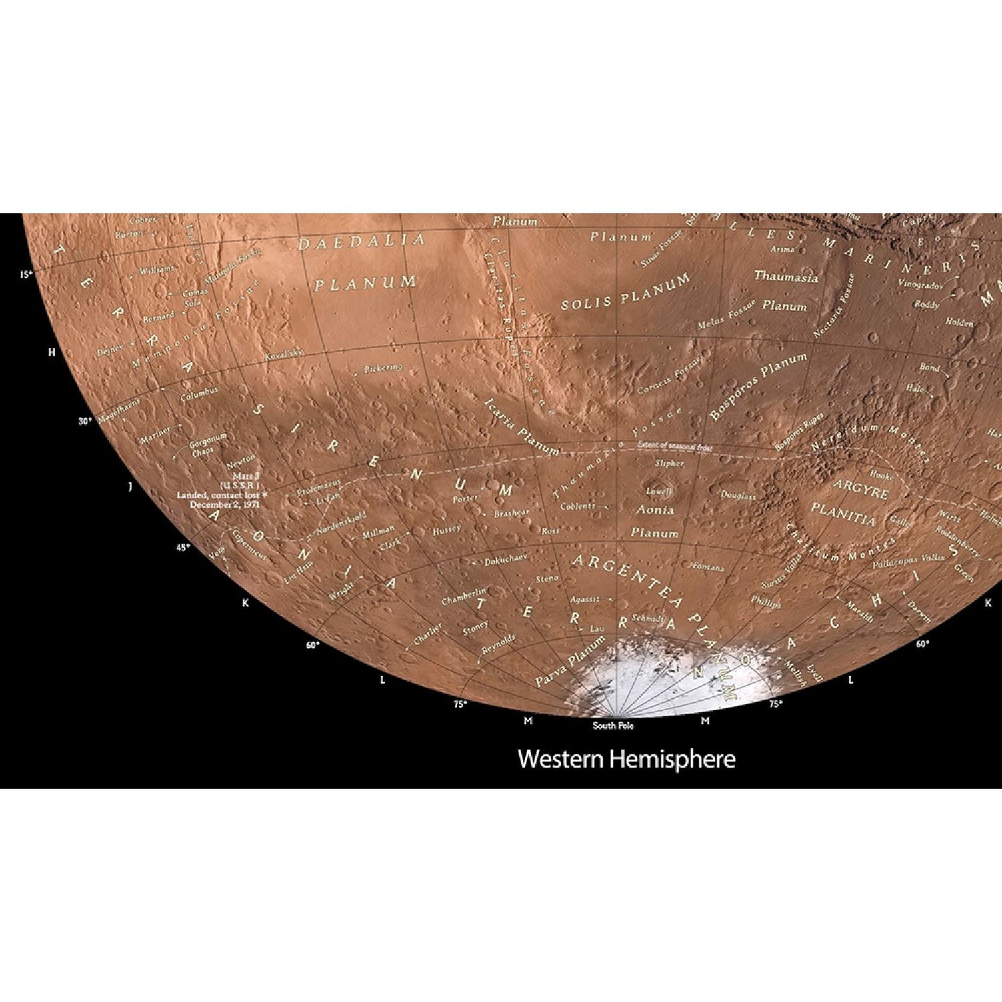 National Geographic Leuchtglobus Red Planet Tischglobus des Planeten Mars 30 cm