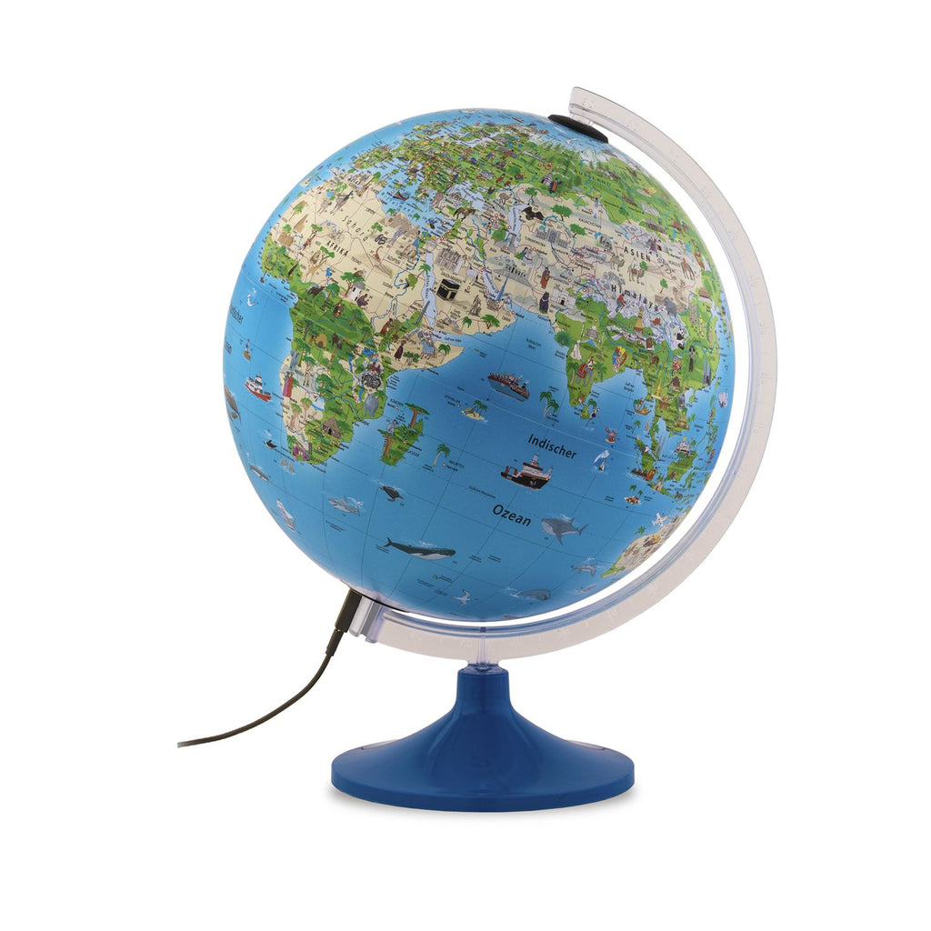 Rathgloben Children's Illuminated Globe, Atmosphere Family, Solid or Silver, 30 cm