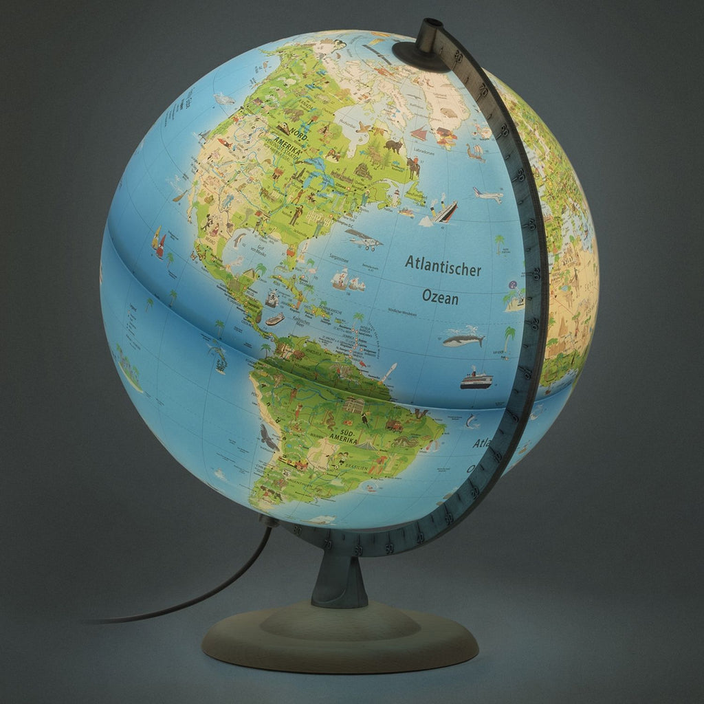 Rathgloben Children's Illuminated Globe, Atmosphere Family, Solid or Silver, 30 cm