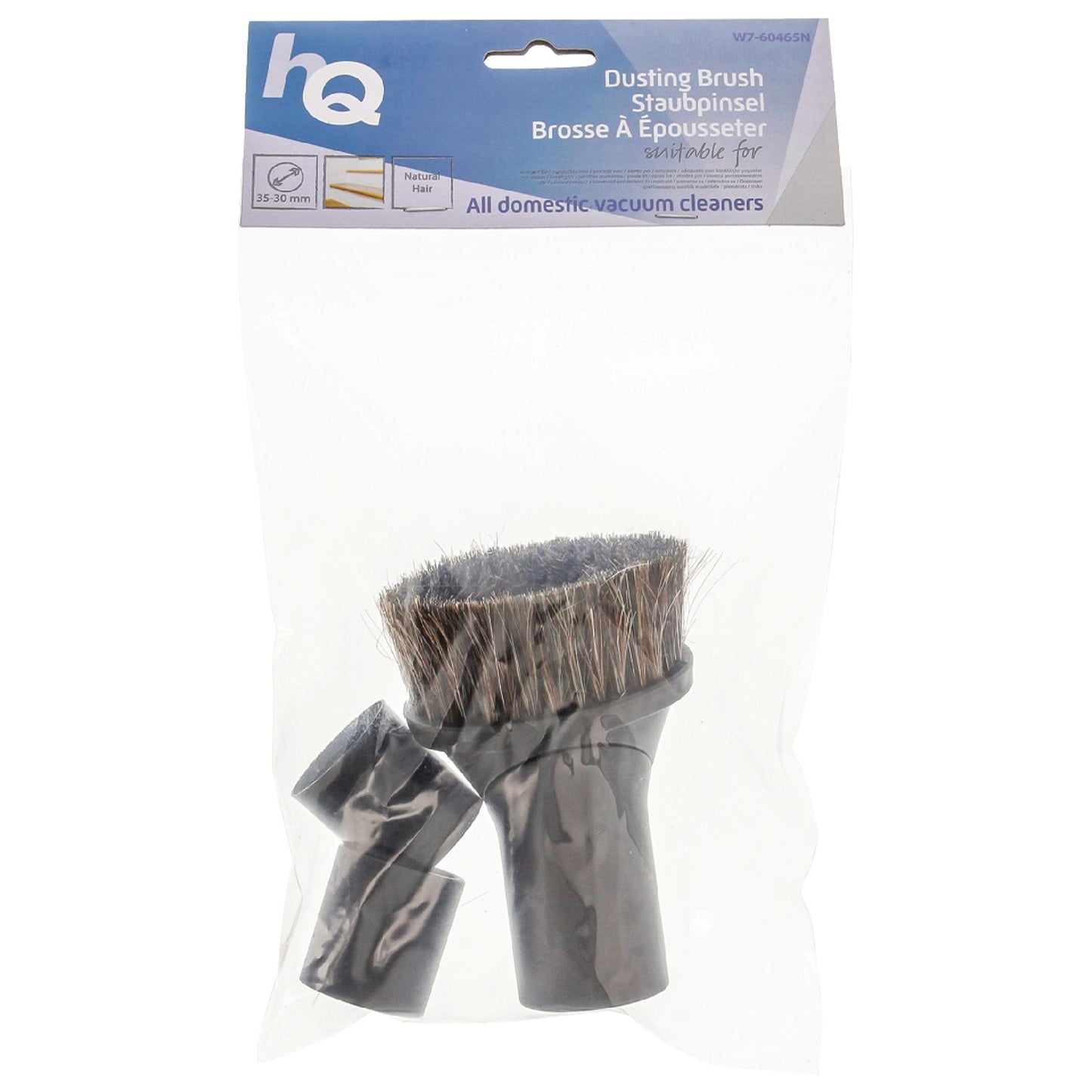 drehbarer Staubpinsel Naturhaar für Rohre von 30-35 mm, schwarz