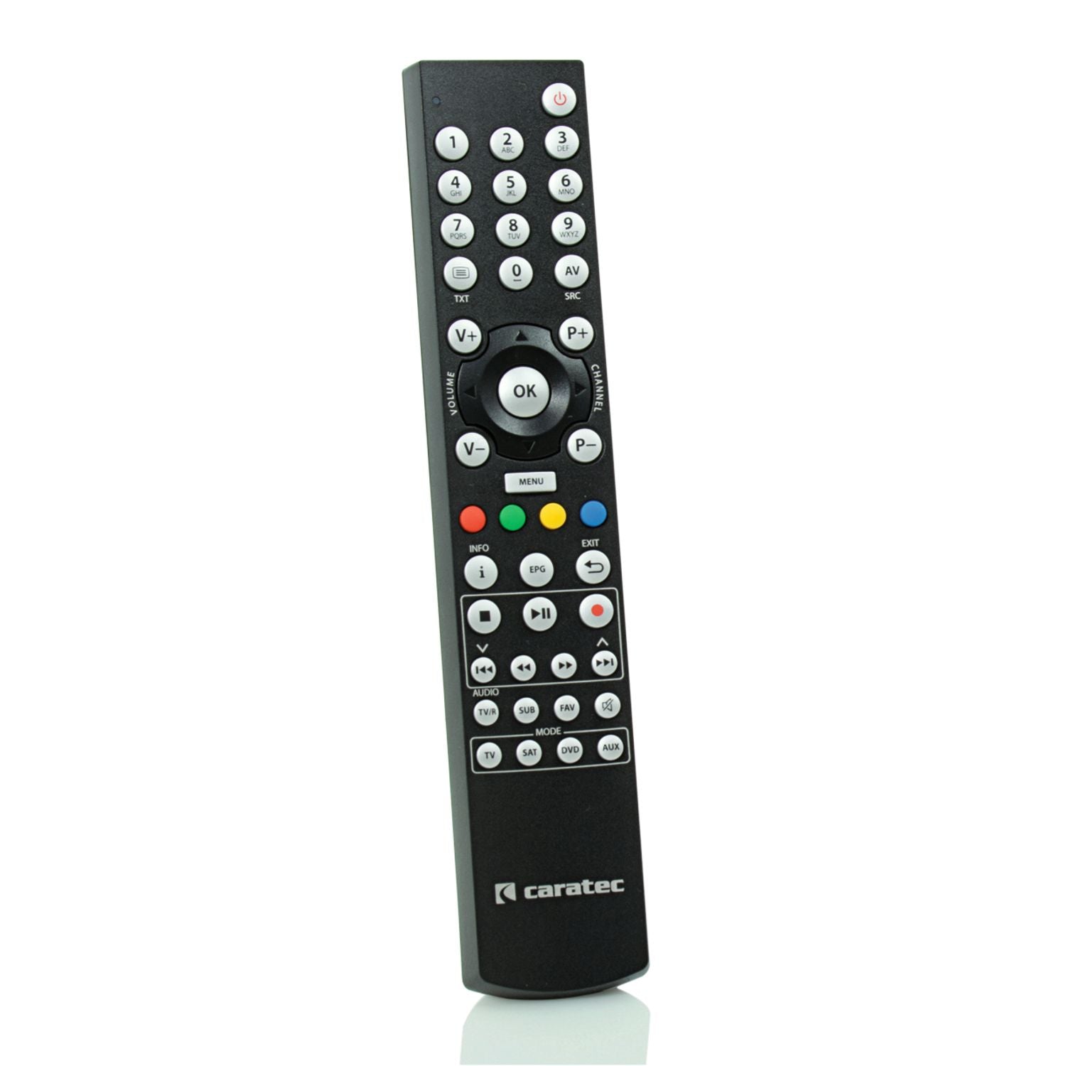Caratec CAV100RC Universal-Fernbedienung in Schwarz