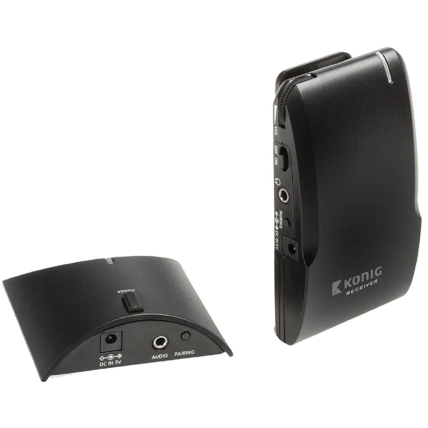 König Portable Digital Audio Receiver with 34 Channels, Wireless, Black