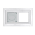 PEHA LED illuminated frame, 2-gang, for AudioPoint built-in radio, white