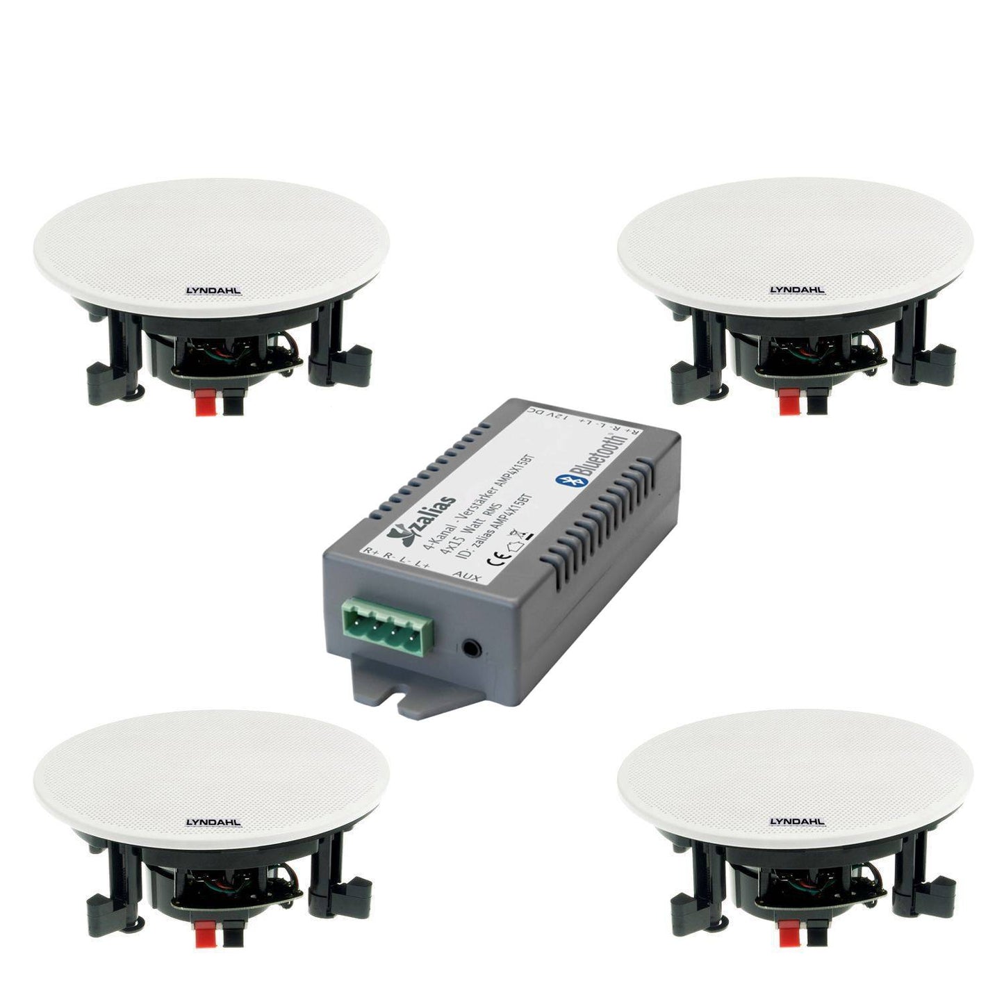 LYNDAHL CS200BT-Kit wahlweise mit 2 oder 4 Lautsprechern und Bluetoothverstärker