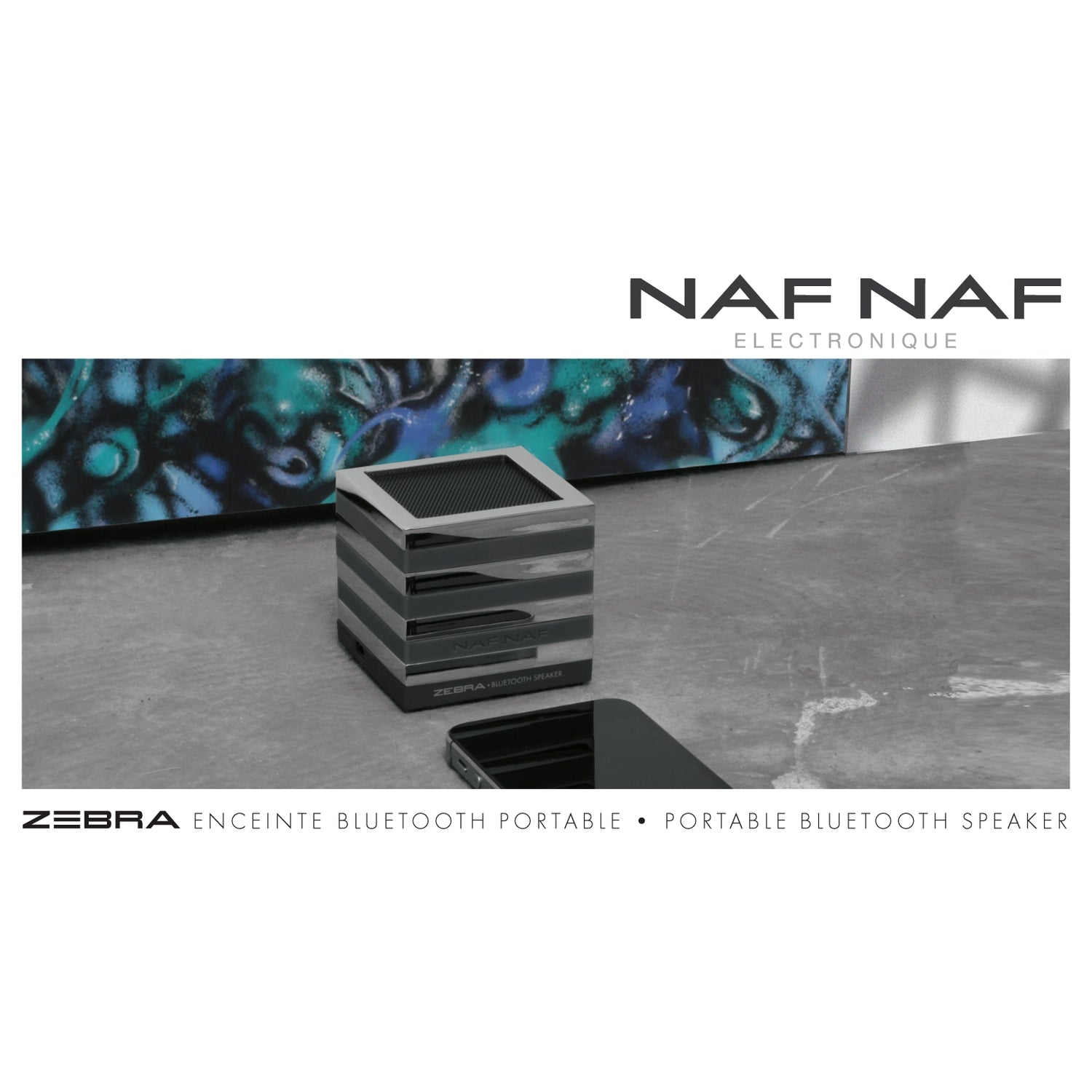 NAFNAF Zebra, Portable 3.0 Bluetooth Speaker, 3W, up to 10 Metres