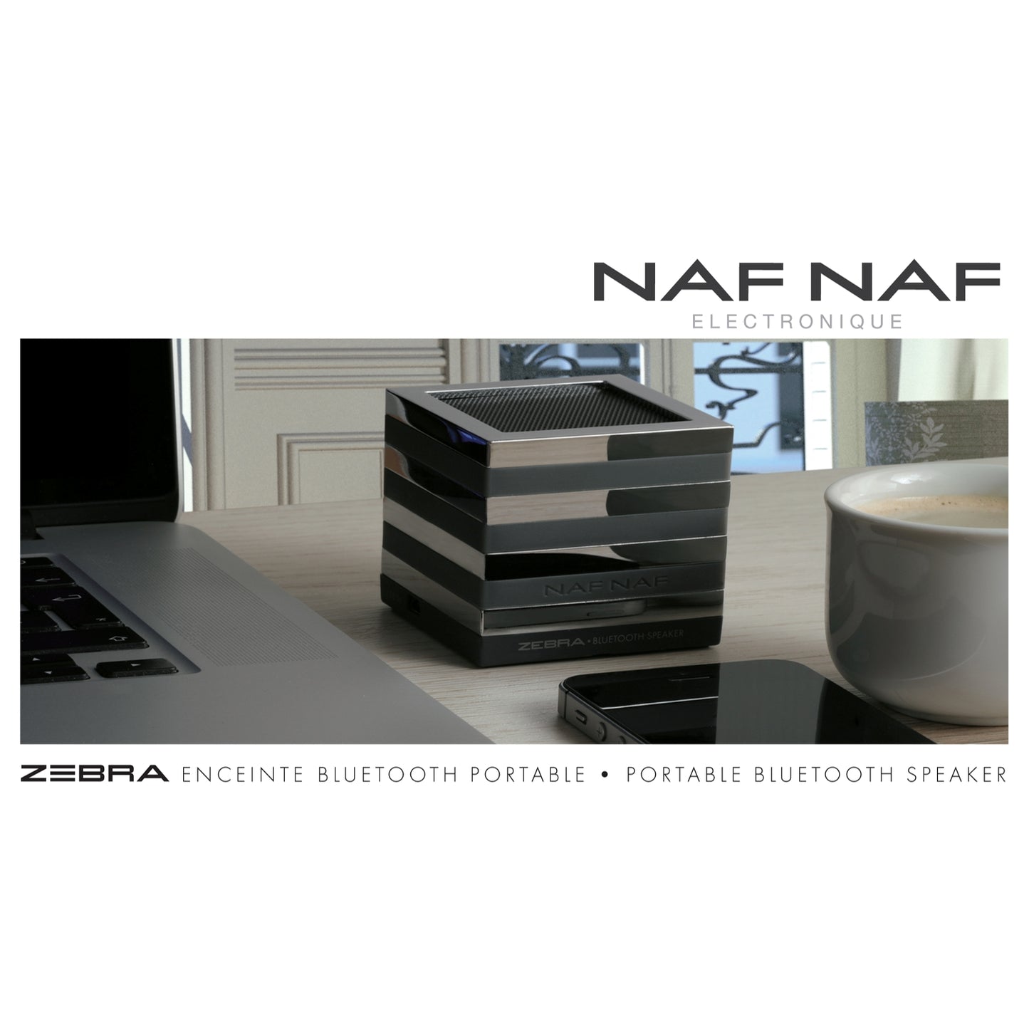 NAFNAF Zebra, tragbarer 3.0 Bluetooth Lautsprecher, 3W, bis zu 10 Meter