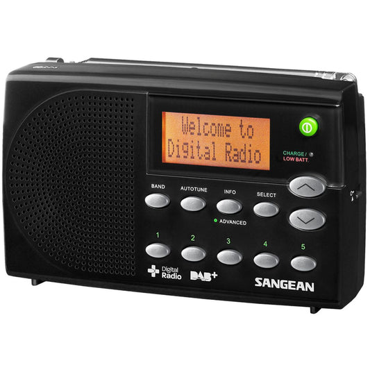 Sangean DPR-65 -basic- portables DAB/DAB+ Radio mit Lautsprecher, Farbe: schwarz