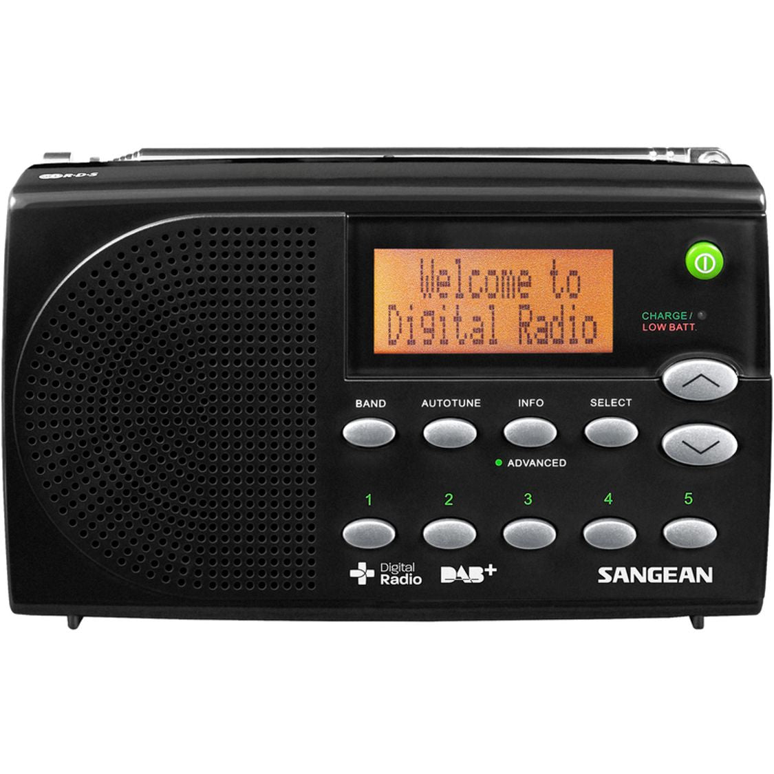 Sangean DPR-65 -basic- portables DAB/DAB+ Radio mit Lautsprecher, Farbe: schwarz